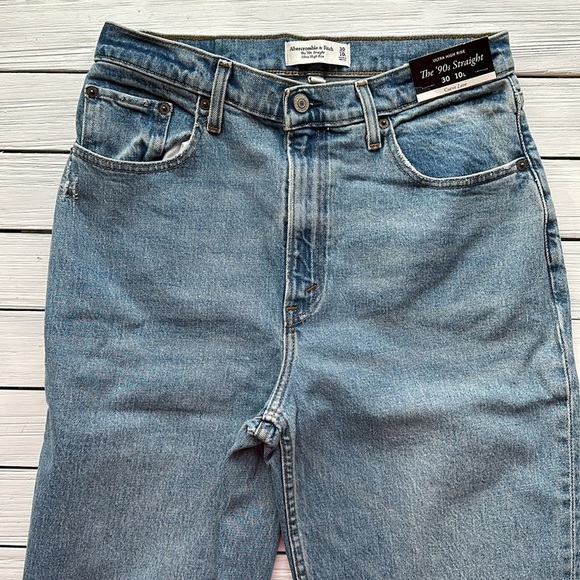 NWT Abercrombie & Fitch Ultra High Rise 90s Straight 0 XL - Picture 6 of 11